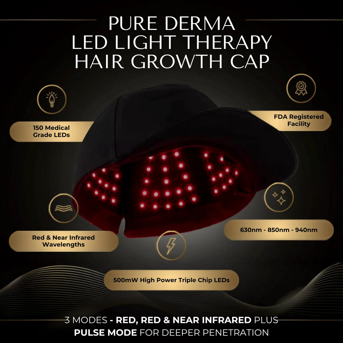 Sola Hair Rechargeable LED Hair Growth Cap